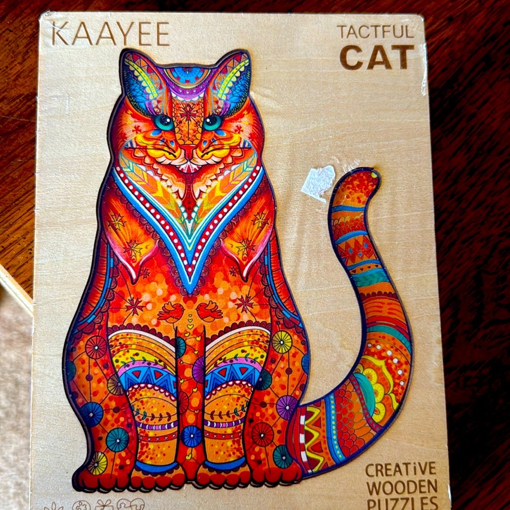 Kaayee Tactful Cat creative wooden small puzzle new package gift
